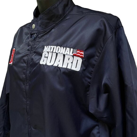 Nascar National Guard Dale Jr 88 Navy Full Zip Windbreaker Jacket Women’s S/M - Picture 2 of 11